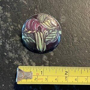 Vintage Ceramic Jack-in-the-Pulpit Brooch Pin